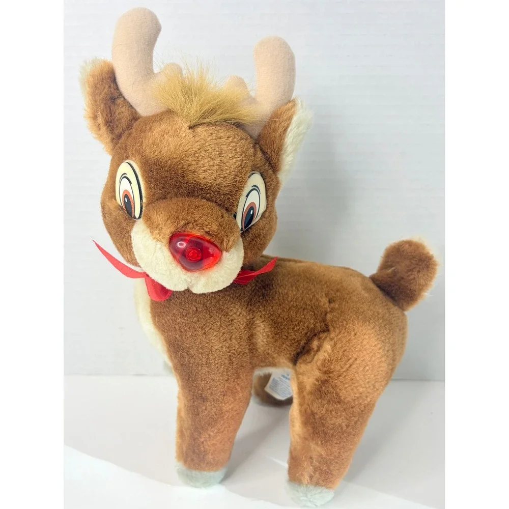 Vintage 1995 Rudolph the Red-Nosed Reindeer Plush Applause 10 inch Retro Plush